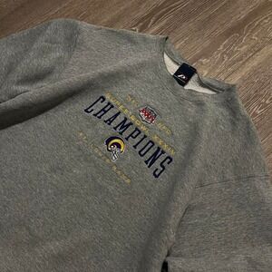 Grey Pro Player St.‎ Louis Rams 2000 SB Champions crewneck sweatshirt